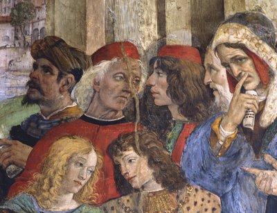 Détail de la Dispute de Saint Thomas, Chapelle Carafa, Santa Maria sopra Minerva, Rome, 1488-93 - Filippino Lippi